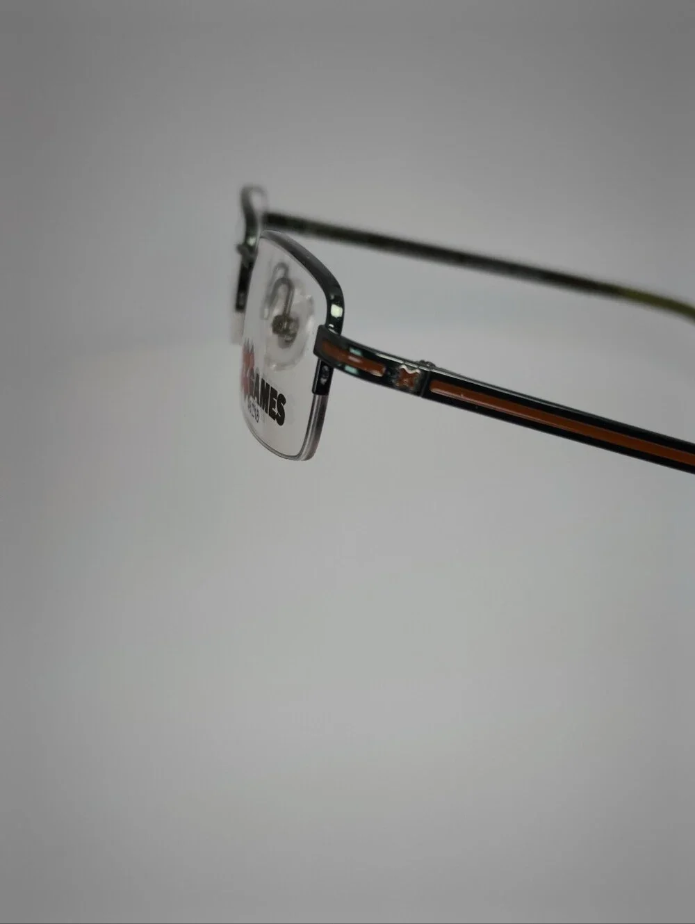 Flexon X Games Youth. Semi-Rimless Eyeglass Frames in Black Green Cyclops